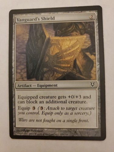 MTG Magic The Gathering Card Vanguard's Shield Artifact Equipment Avacyn Restore - Picture 1 of 2