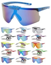 X-Loop Kids Semi-Rimless Shield Wrap Around Flip Sunglasses (KG-X3655) *NEW*