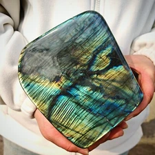 6.49LB Natural Labrador moonstone quartz free form mineral specimen 2.95kg