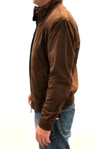 Ceralli Mens Suede Jacket in Brown -Choice of Size S-XXXL image 2