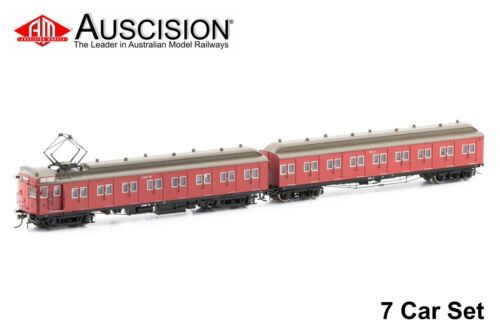 Auscision (VPS-23) Victorian Tait Suburban Passenger Train 7 Car Set  - HO Scale - Picture 1 of 8