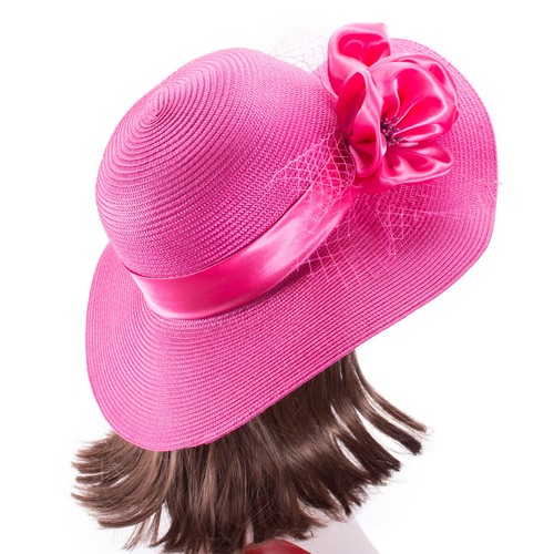 Frauen Sommer l?ssig elegant Kentucky Derby Braut Hochzeit Ascot Floppy Hut A589 - Bild 28 von 57