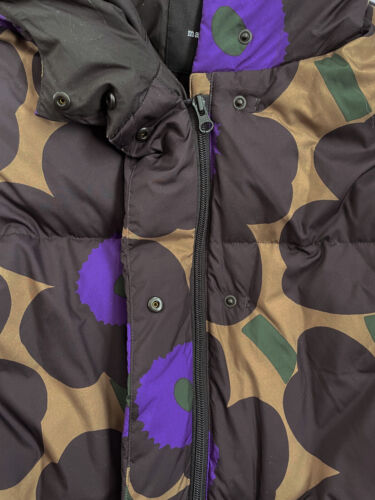 MARIMEKKO Parka Piumino con Cappuccio Giacca Gailu Pieni Unikko 2 Zip Frontali Tg 2XL - Foto 5 di 15