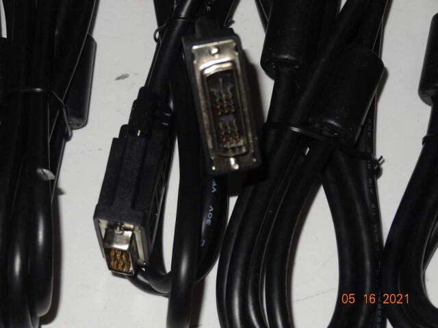 New  5 DVI CABLE HOTRON SINGLE LINK CABLE E246588 AWM STYLE 20276 30V VW-1  - Image 2 of 3