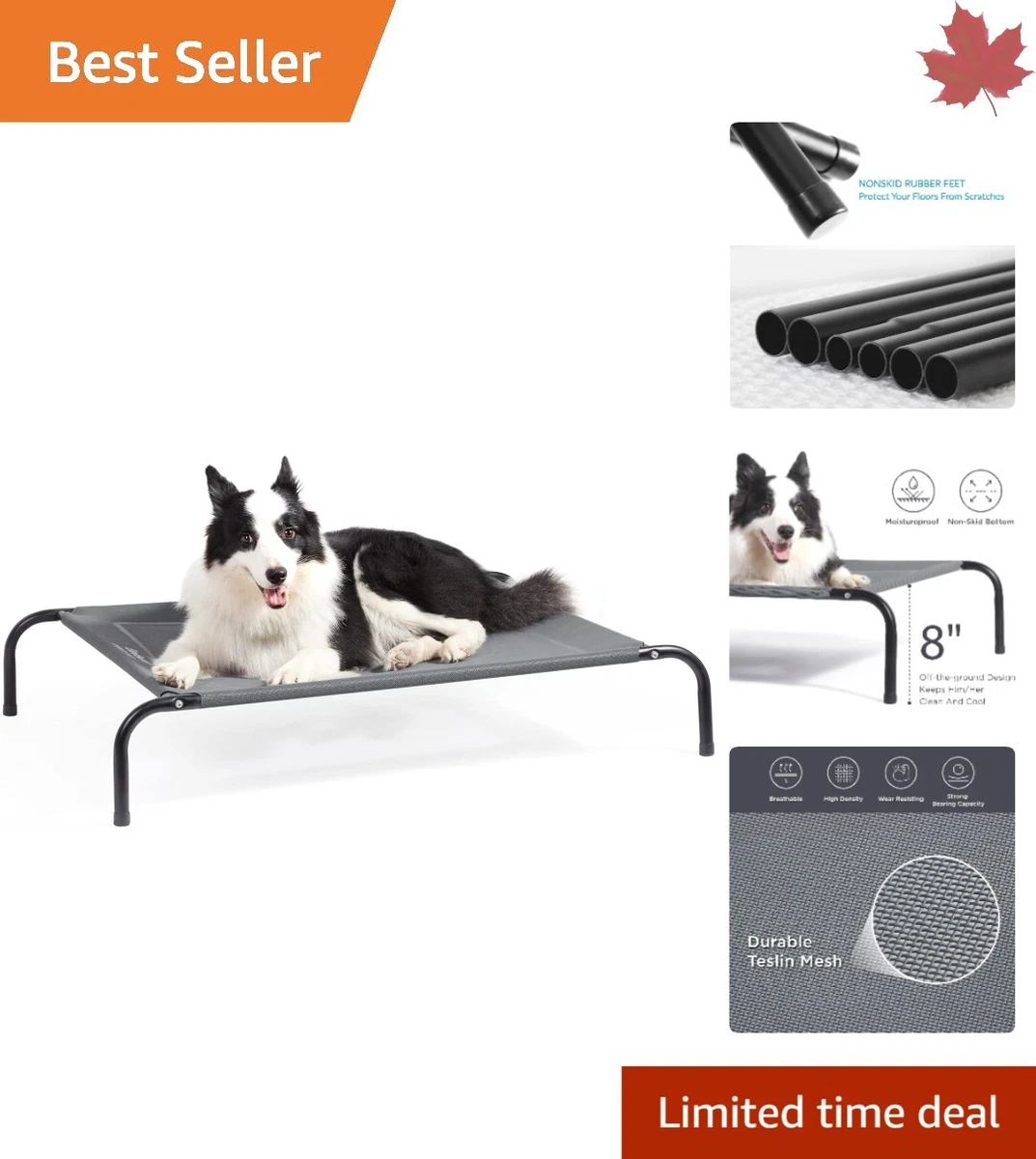 Portable Cooling Outdoor Dog Bed Medium Size Travel Cooling