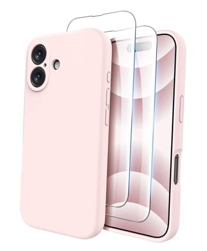 Compatible with iPhone 16 Case, Compatible with MagSafe, Shockproof Chalk Pink