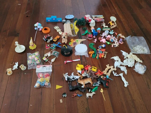  Vintage lot of Cake Toppers Lot of Plastic Cake Decorations All Occasions B