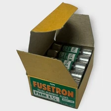 FNM-1-1/4 Fuse FUSETRON Cylinder, Time Lag, 1.25A, 5AG, LOT OF 10 NEW OLD STOCK