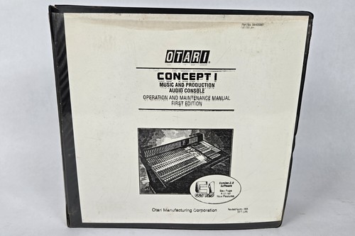 Otari Concept 1 Music & Production Audio Console Operations & Maintenance Manual