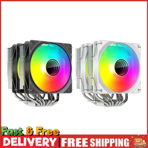 DT600 Dual Fan CPU Kühler 4PIN PWM Temperaturgesteuerter Kühler für PC Gehäuselüfter