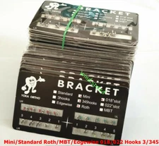10set Dental Orthodontic Bracket Brace Mini/Standard MBT/Roth 018/022 Hook 3/345