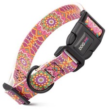 Dog Pet Pink Mandala Quick Release Printed Collar 1" x 15"- 23"