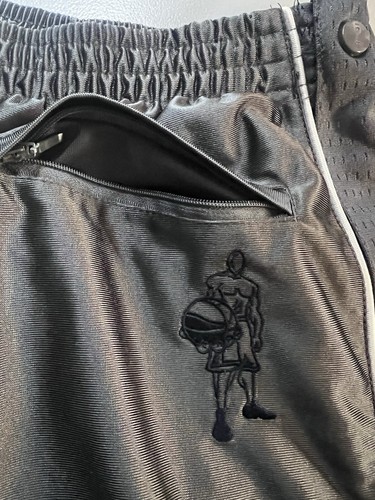 AND1 Pants Boys Gray Side Snap Breakaway VTG Y2K Pull On Basketball Tear Away XL - Picture 5 of 11