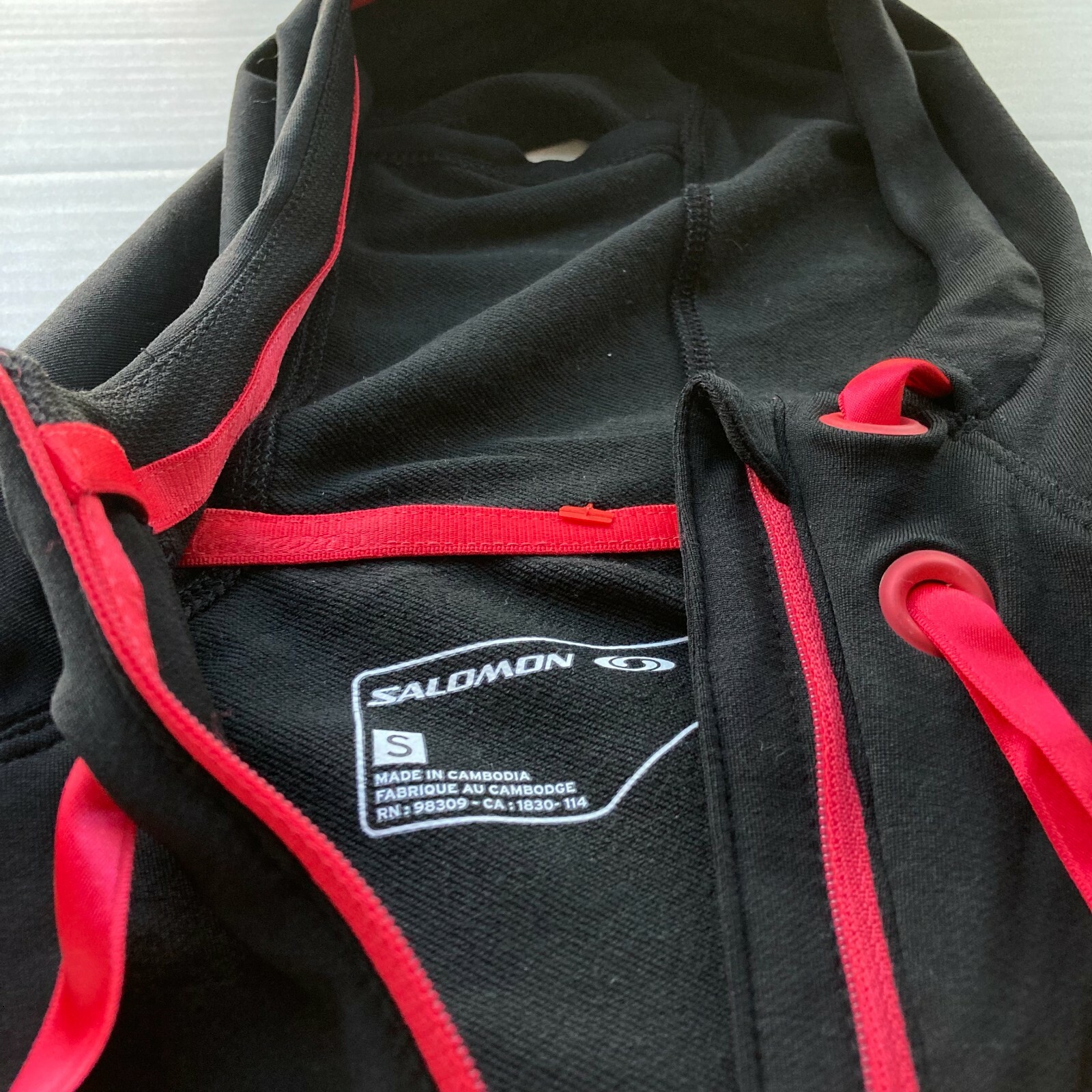 Salomon Whisper 2 Running Giacca con Cappuccio Intera Cerniera Donna Small Nero Riflettente