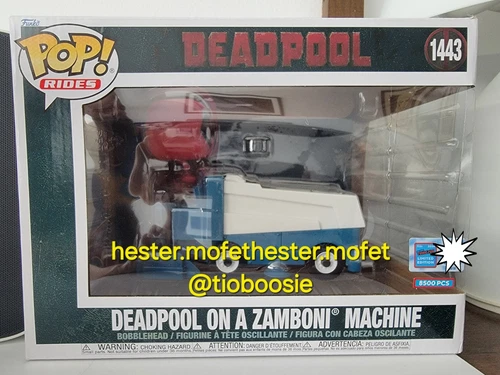 Funko Pop! Deadpool on Zamboni Machine #1443 8500pc NYCC 2024 Convention Sticker