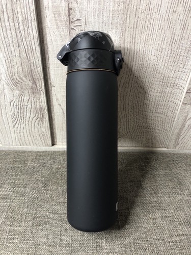Ion8 Black One Touch Leak Proof Reusable Water Bottle 18 oz - Picture 2 of 5