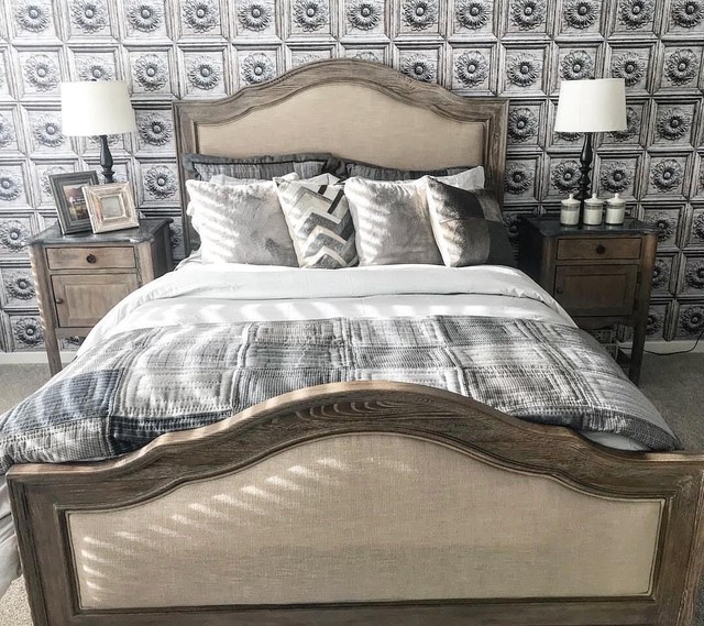 Rustic Vintage 3d Ravenswood Gray Brown Wood Ceiling Faux Panel Wallpaper Boho