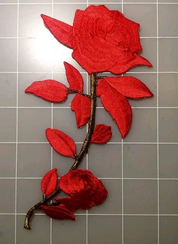 Embroid Flower Patch Iron-On Applique Rose Patches for Wedding Dress Cloth. - Picture 9 of 9