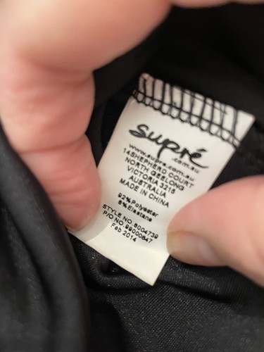 Supre Velvet Black A Line Skater Skirt Size Xs Vintage Piece - Picture 6 of 6