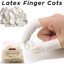 Non Slip Anti-static Latex Finger Cots 20pcs/100pcs Rubber Fingertips Protective