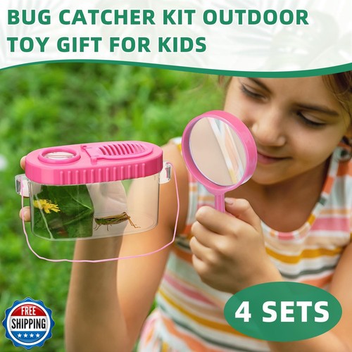Halloscume 4 Sets Bug Collection Kit for Kids, Explorer Outdoor Kit with Bug - Picture 4 of 5