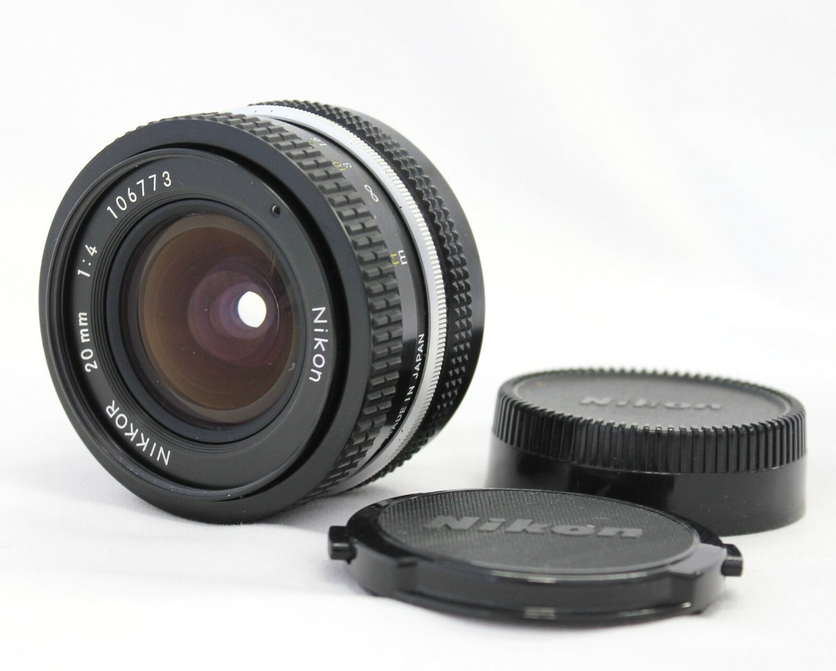 美品 Nikon New Nikkor 20mm f/4 広角レンズ Excellent +++++] Nikon Nikkor 20mm F/4 Non-ai Wide Angle MF