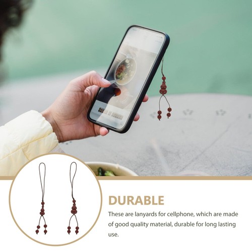  2 Pcs Handy-Ornamente Telefonhandgelenkriemen Kurzer Telefonanhänger - Zdjęcie 4 z 12