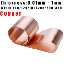 Cu 99.9 Pure Copper Sheet Roll Metal Foil Plate Width 100/120/150/200/300mm