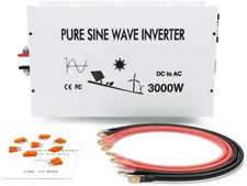 Pure Sine Wave Inverter 3000W 12/24V DC to 110/120/220V AC Car/RV/Home solar