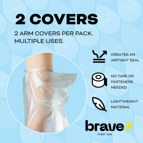 Brave First Aid Waterproof Cast Cover - 3 Sizes - Plaster & Dressing Protector - Picture 5 of 8