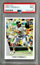 1990 Leaf Terry Steinbach PSA 9