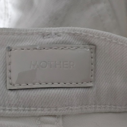 Mother Jeans Womens 24 White Hustler Ankle Fray Stretch Denim USA 21x25 - Picture 13 of 17
