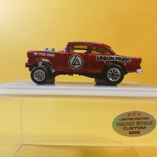 Hot Wheels 55 CHEVY BEL AIR GASSER Rojo LINKIN PARK (WANGSTAR CUSTOM) PILOTOS REALES - Imagen 7 de 15