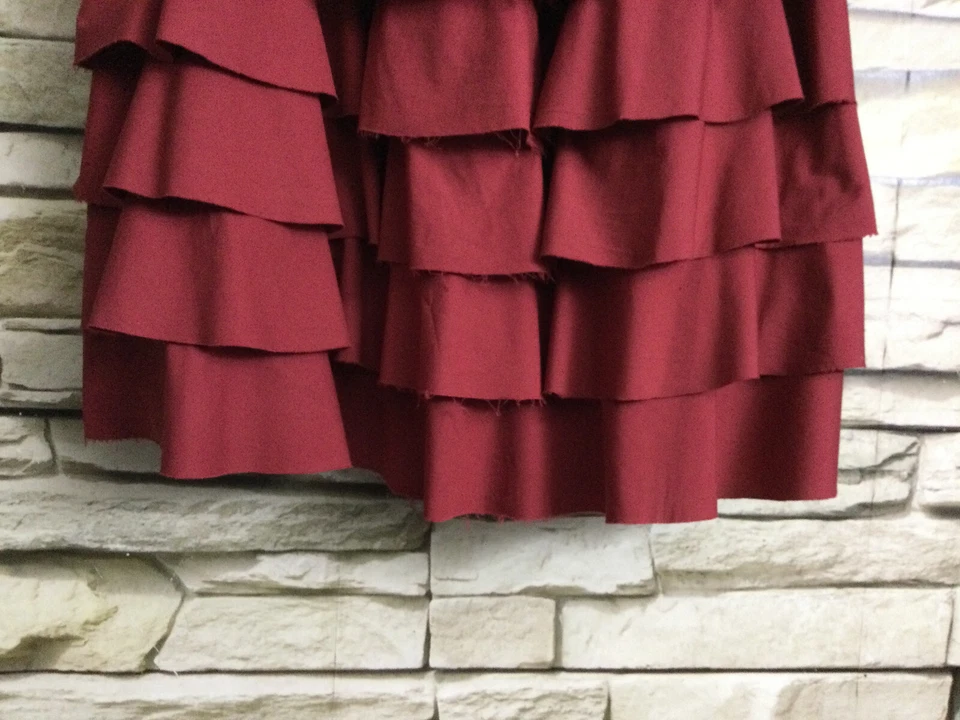 cocon.commerz PRIVATSACHEN PUSTEBLU Volantrock aus PUPPELINE himbeerrot Größe 2 - Bild 4 von 4