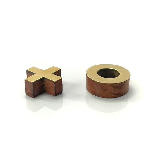 Handcrafted Wooden Tic Tac Toe Board Game for Kids and Adult (Size: 5 X 5 Inch ) - Picture 3 of 4