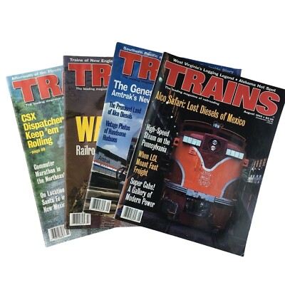 Vintage Rail Road Magazines RailRoading Train Magazine 1993 Set 4 u