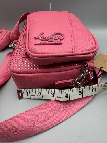 NWT STEVE MADDEN Candy Pink Crossbody Bag Satchel Bcarmine DT622890 Women - Picture 20 of 20