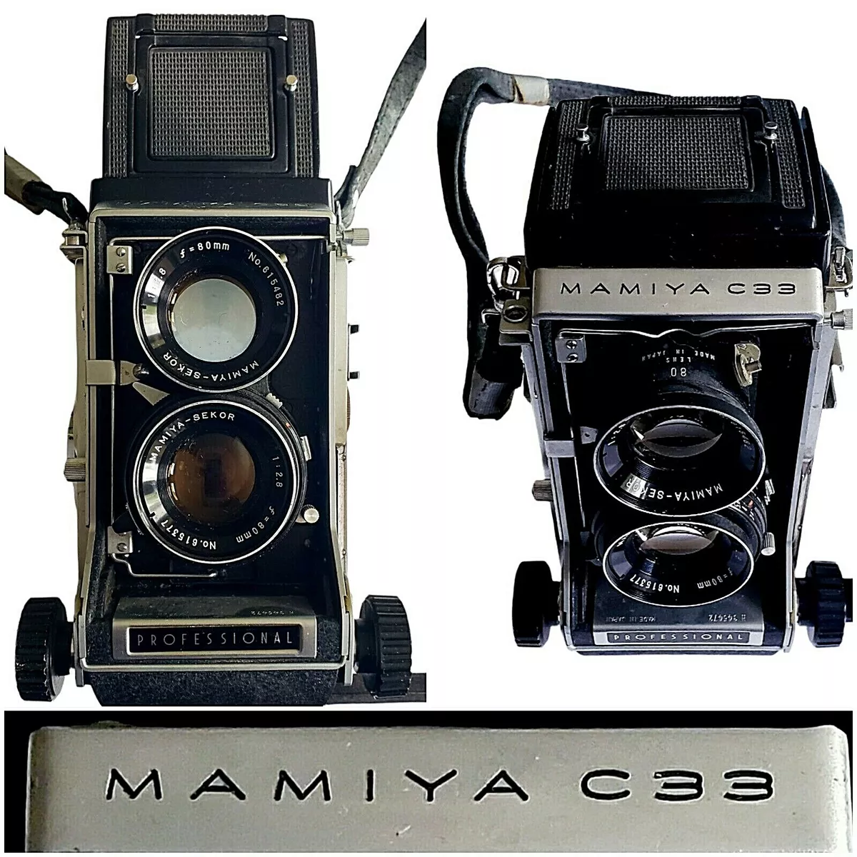 Mamiya C33 Professional 6x6 TLR Camera With Sekor 80mm f2.8 Lens And Grip