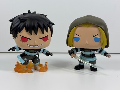 Funko Pop Fire Force Shinra With Fire 981 & Arthur with Sword 978