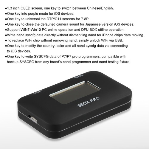 JC B-BOX C3 Pro DFU For A7-A11 One Key Purple Mode for iPhone / iPad Modify NAND - Picture 2 of 11