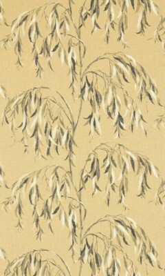 ZOFFANY CURTAIN FABRIC DESIGN ''Edinbridge'' 3.6 METRES PAPYRUS/CHARCOAL (360 CM)