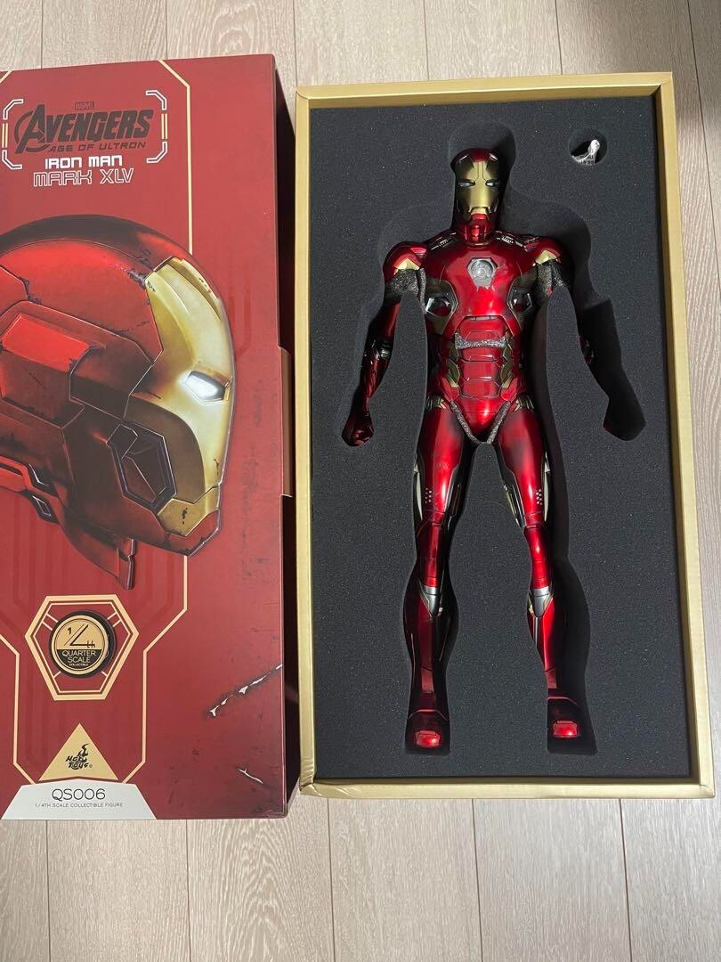 新品開封のみ ホットトイズ QS006 MK45 1/4 Hottoys Hot Toys QS006 Avengers Age of Ultron 1/4 Iron Man Tony Mark 45