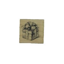Gift Box Wood Mounted Rubber Stamp, Inkadinkado, Present, Bow, Birthday, Christm