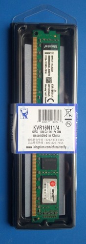 2X 4 GB 8GB DDR3 1600 MHz KINGSTON 2 BANCHI DI MEMORIA RAM 1,5V DIMM PC3 DESKTOP - Afbeelding 10 van 12