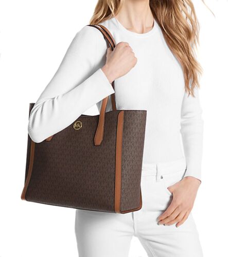 Michael Kors sac femme sac à main cabas Leida LG TZ marron mort neuf - Photo 4 sur 11