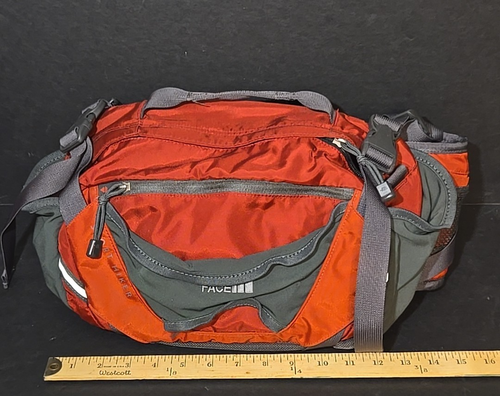 Riñonera deportiva The North Face excursionista multibolsillo cintura lumbar bolsa de día roja/gris - Imagen 17 de 18