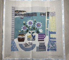 Melissa Shirley Emma Williams Passion Flower Window Needlepoint Canvas / 13mesh