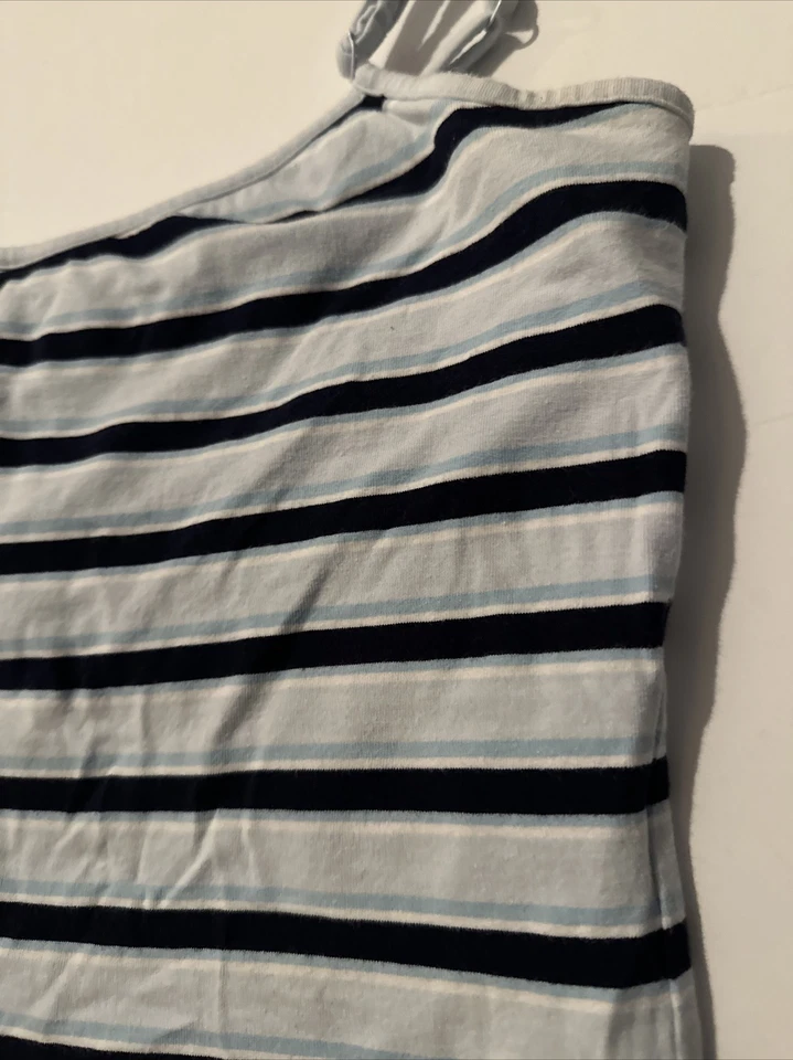 Maurices womans  Tank Top Size M Multicolor Stripe Cropped Built In Bra Y2K 90s - Image 3 of 4