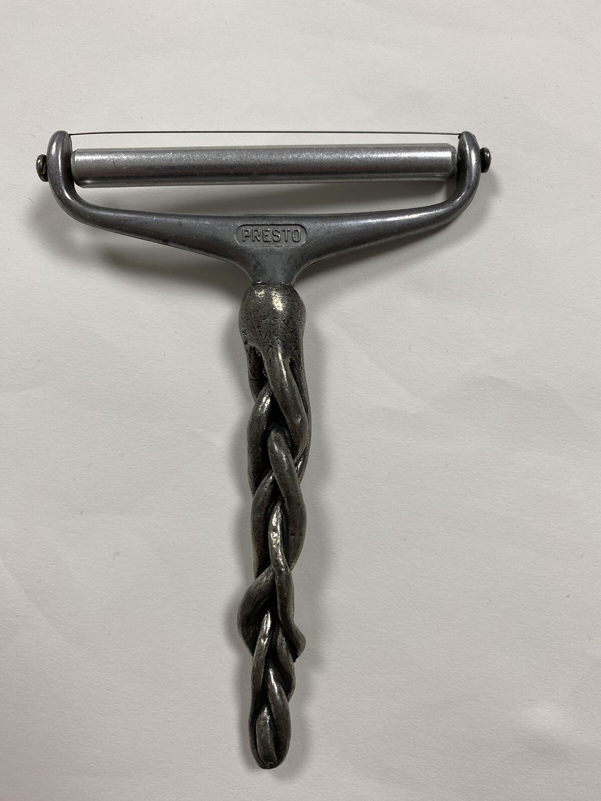 Vintage Presto Cheese Slicer Cast Aluminum Metal Wire Cutter With