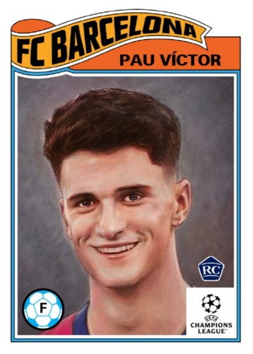 TOPPS UCC LIVING UEFA CHAMPION LEAGUE ROOKIE CARD FC BARCELONA PAU VICTOR #724 - 第 1/1 張圖片
